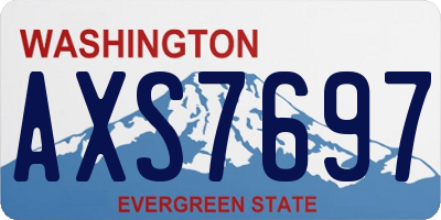 WA license plate AXS7697