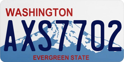 WA license plate AXS7702