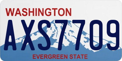 WA license plate AXS7709