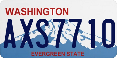 WA license plate AXS7710