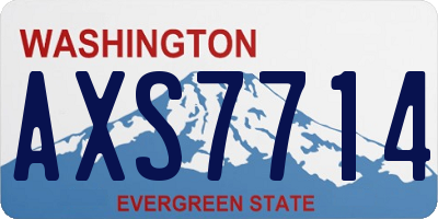WA license plate AXS7714