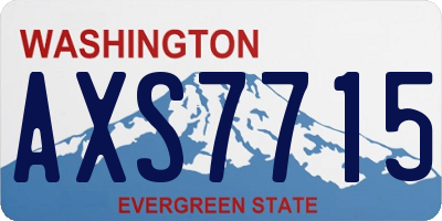 WA license plate AXS7715