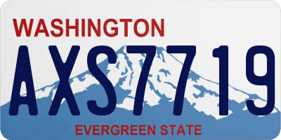WA license plate AXS7719