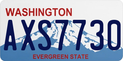 WA license plate AXS7730