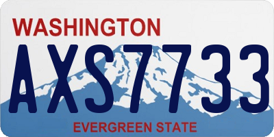 WA license plate AXS7733