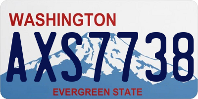 WA license plate AXS7738