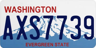 WA license plate AXS7739