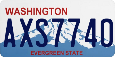 WA license plate AXS7740