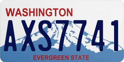 WA license plate AXS7741