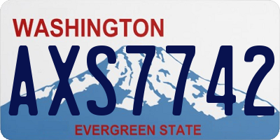 WA license plate AXS7742