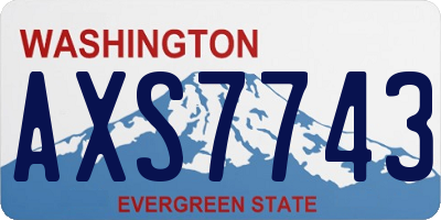 WA license plate AXS7743