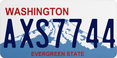 WA license plate AXS7744