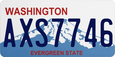WA license plate AXS7746