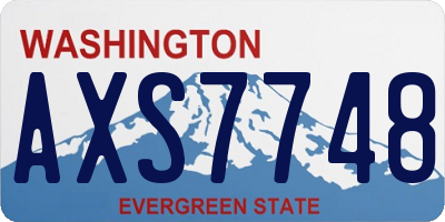 WA license plate AXS7748