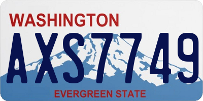 WA license plate AXS7749