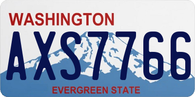 WA license plate AXS7766