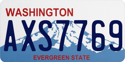 WA license plate AXS7769