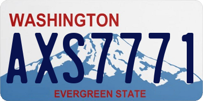 WA license plate AXS7771