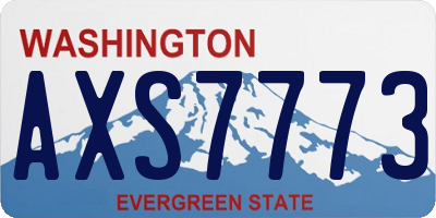 WA license plate AXS7773