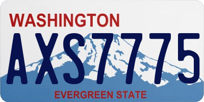 WA license plate AXS7775