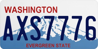 WA license plate AXS7776