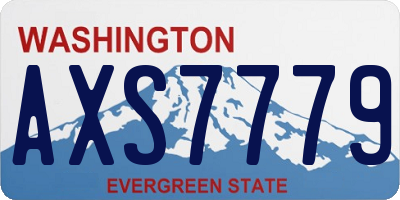 WA license plate AXS7779