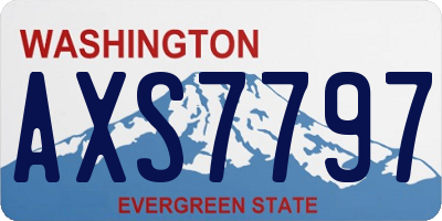 WA license plate AXS7797