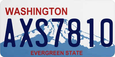 WA license plate AXS7810