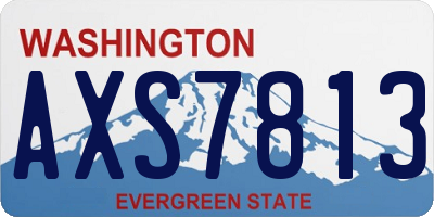 WA license plate AXS7813