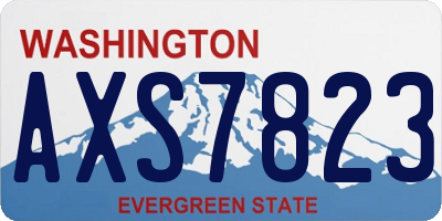 WA license plate AXS7823