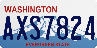 WA license plate AXS7824