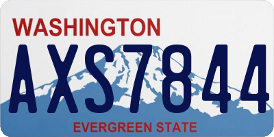 WA license plate AXS7844