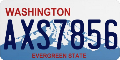 WA license plate AXS7856