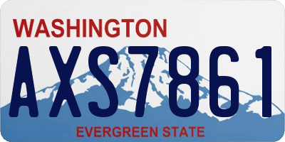 WA license plate AXS7861