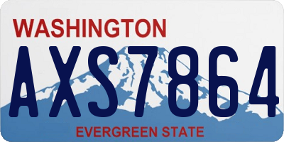 WA license plate AXS7864