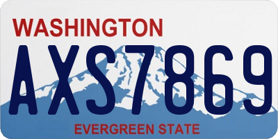 WA license plate AXS7869