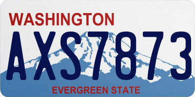 WA license plate AXS7873