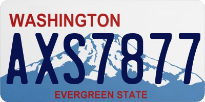WA license plate AXS7877