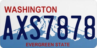 WA license plate AXS7878