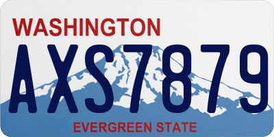 WA license plate AXS7879