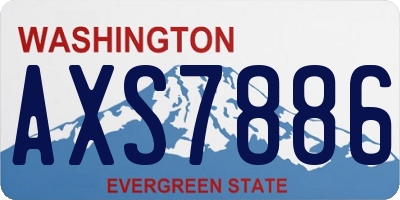WA license plate AXS7886