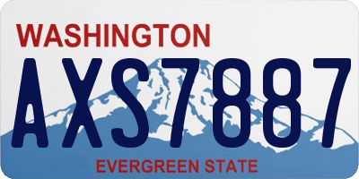 WA license plate AXS7887