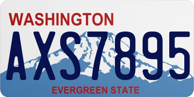 WA license plate AXS7895