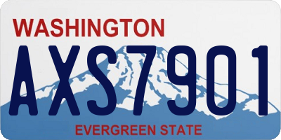 WA license plate AXS7901