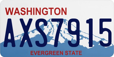 WA license plate AXS7915