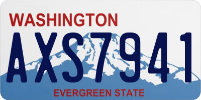 WA license plate AXS7941
