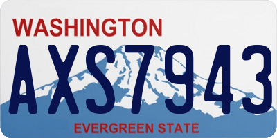 WA license plate AXS7943