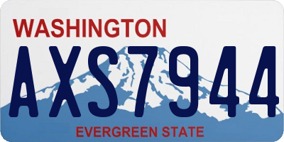 WA license plate AXS7944