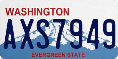 WA license plate AXS7949