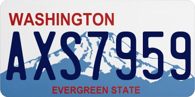WA license plate AXS7959